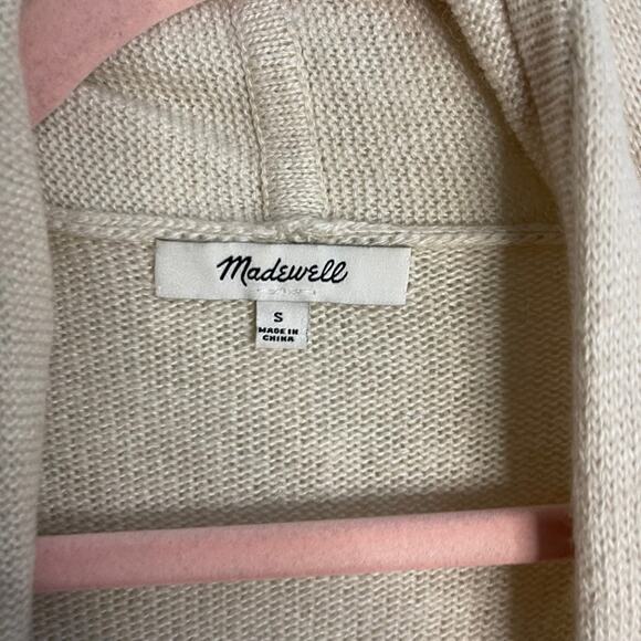 Madewell Lightweight Rivington Cream Wool Alpaca Cardigan - Picture 3 of 8